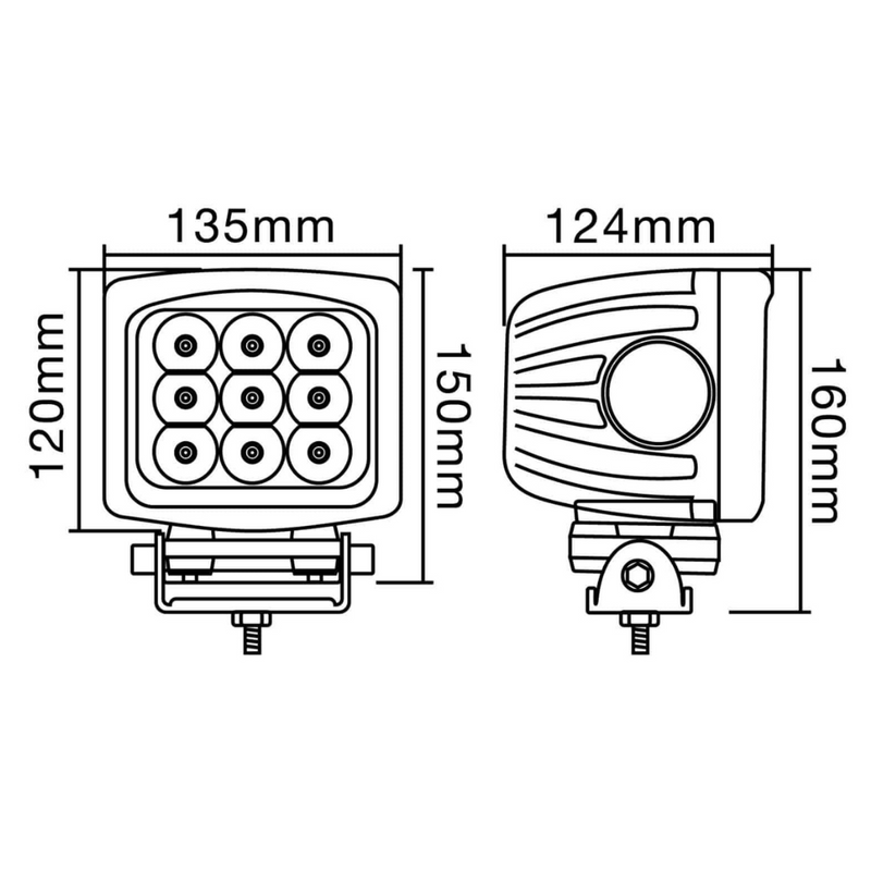 Hella | Valuefit Square LED Worklight 90W – SPOT