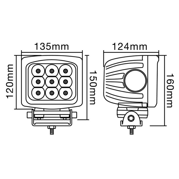 Hella Valuefit Square LED Worklight 90W – SPOT