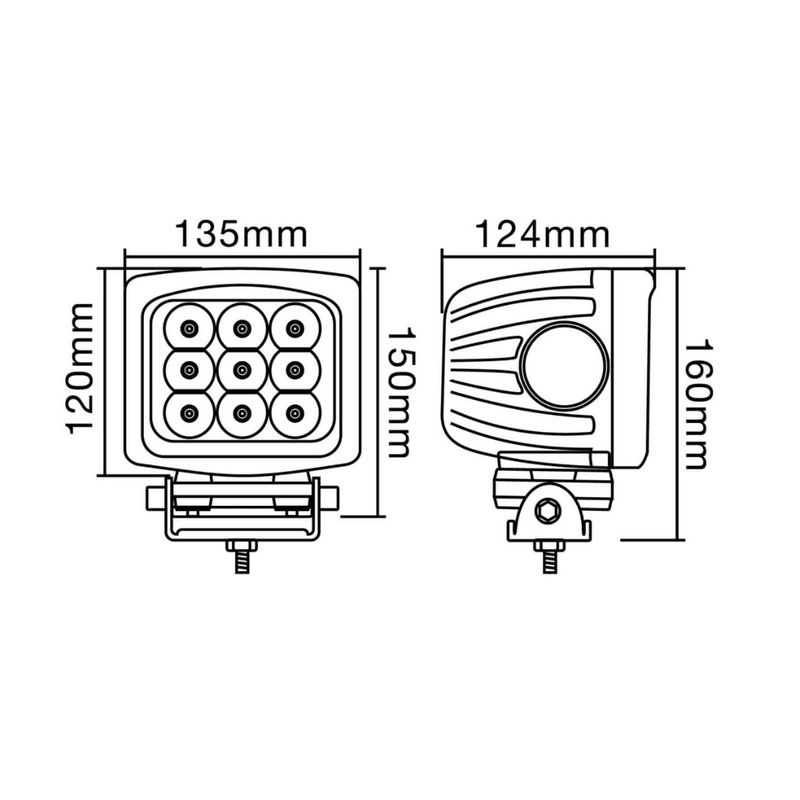 Hella | Valuefit Square LED Worklight 90W - FLOOD