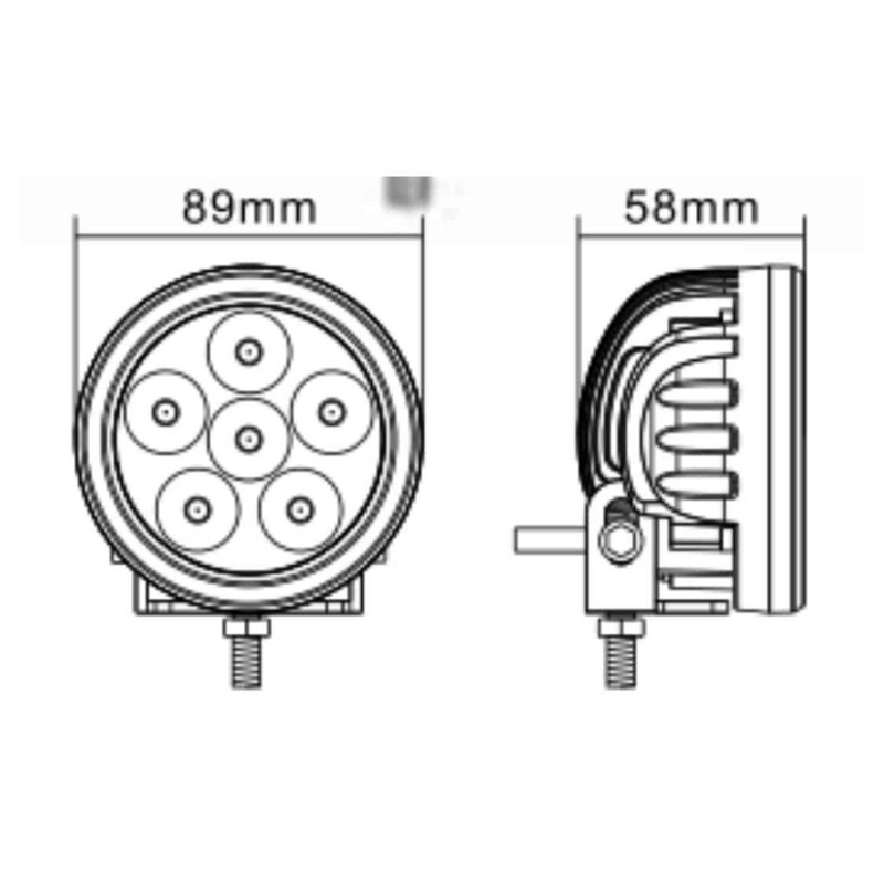 Hella | Valuefit Round LED Worklight 18W – SPOT