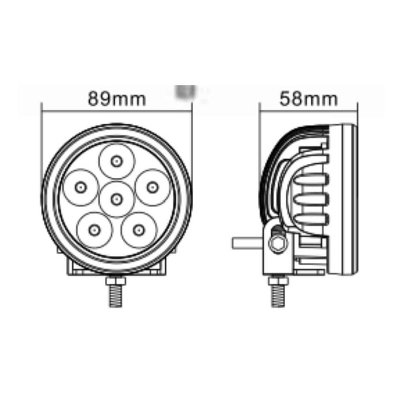 Hella | Valuefit Round LED Worklight 18W – FLOOD