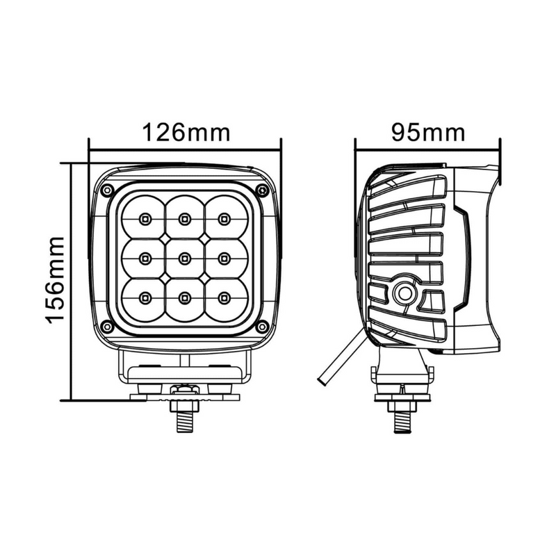 Hella | Valuefit Square LED Worklight 45W - FLOOD