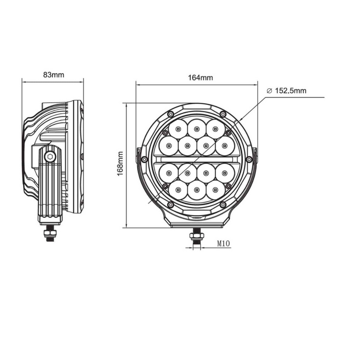 Hella ValueFit Supernova 6” LED Auxiliary Spot Light ECE Approved (2 Spotlights with wiring Harness)