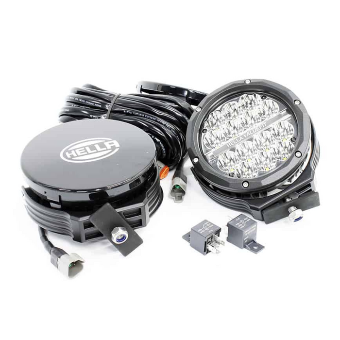 Hella ValueFit Supernova 6” LED Auxiliary Spot Light ECE Approved (2 Spotlights with wiring Harness)