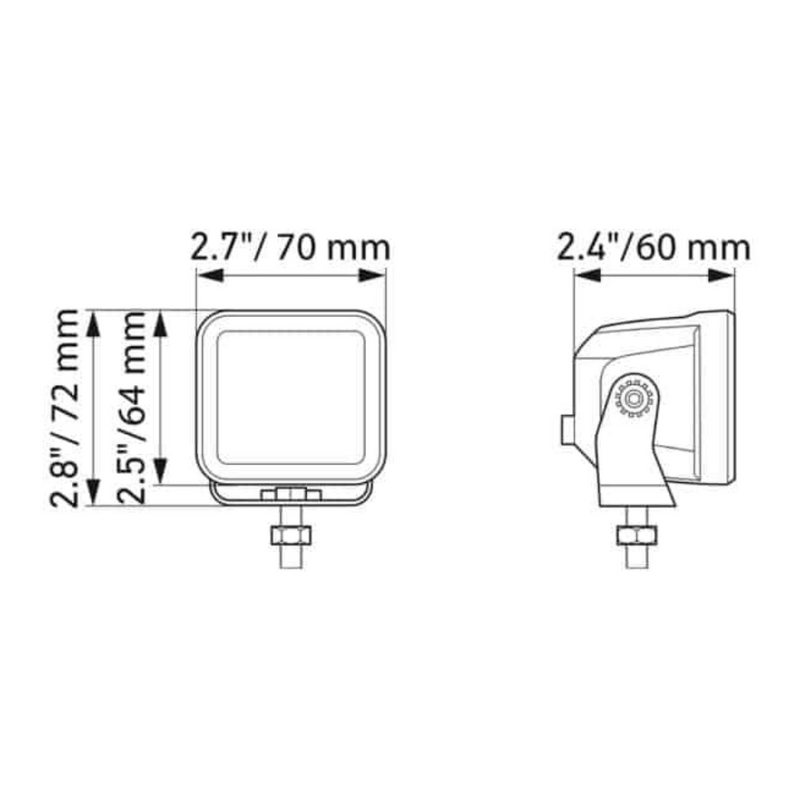 Hella | LED Black Magic 2.7" Cube Kit – (Flood) - (Set of 2)