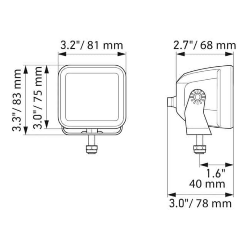 Hella | LED Black Magic 3.2" Cube Kit – (Flood) - Set of 2