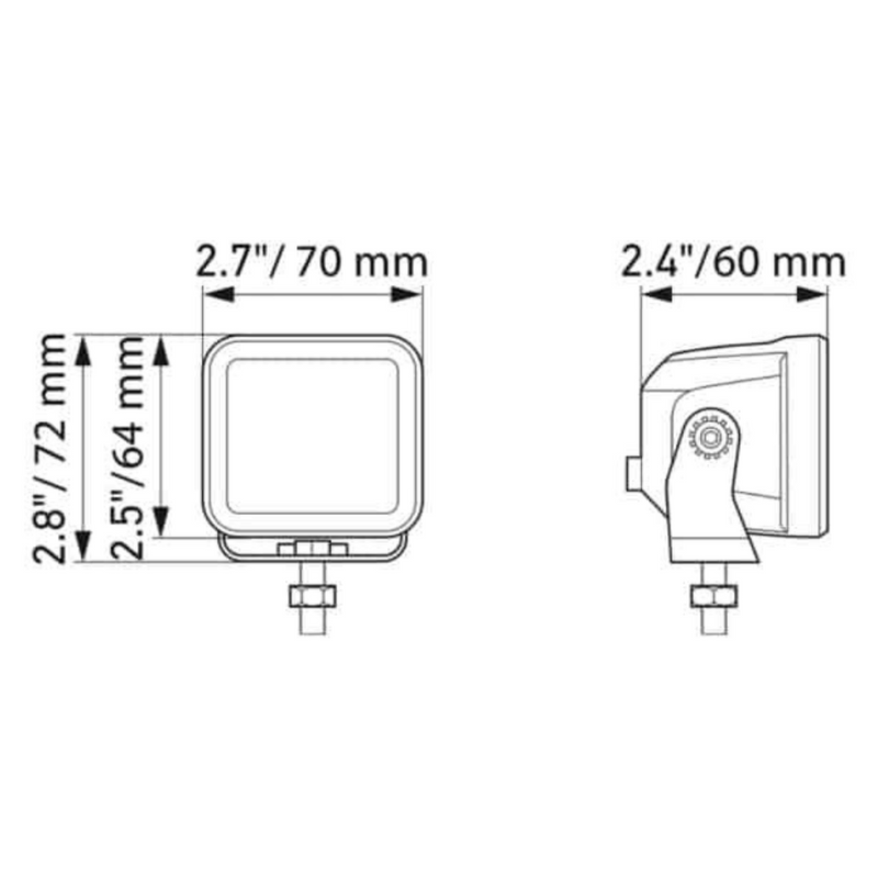 Hella | LED Black Magic 3.2" Cube Kit – (Spot) - Set of 2