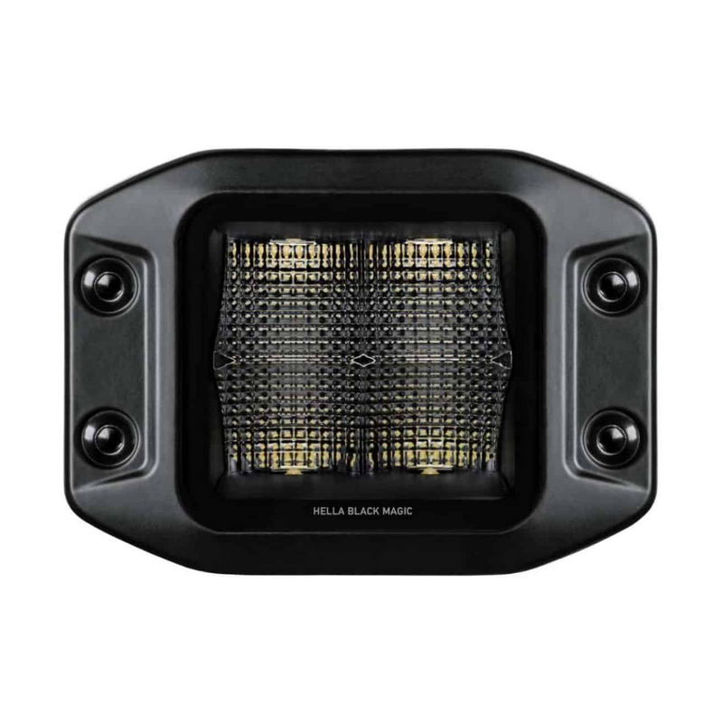 Hella | LED Black Magic 3.2" Cube Kit – (Flood/Flush) - Set of 2