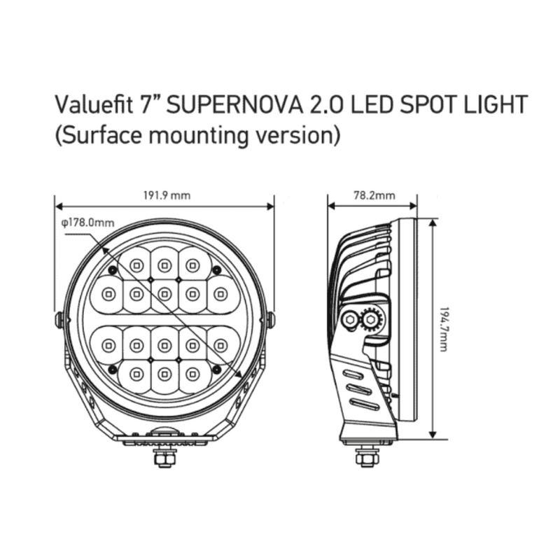 Hella | ValueFit Supernova 2.0 7'' LED Spot Light Kit