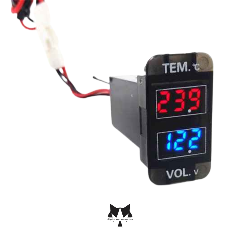 Lumeno | Temperature Gauge With Volt Meter