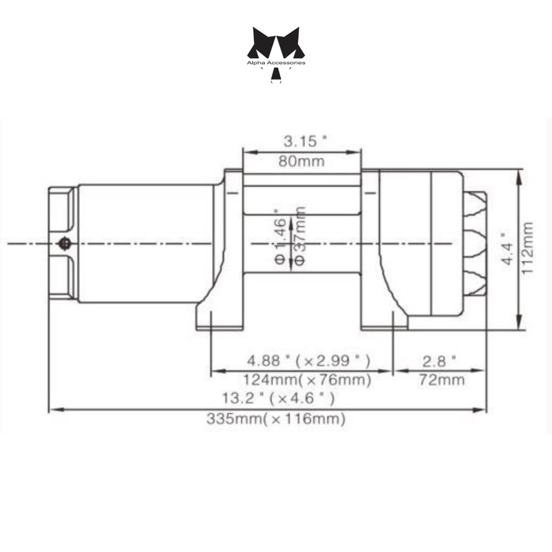 Runva | Winch 12V 3500LBS With Synthetic Rope