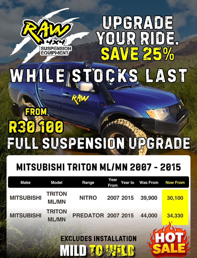 Raw4x4 | Mitsubishi Triton 2007 - 2015 Suspension Upgrade