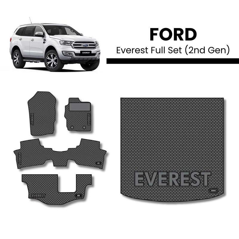 Ford Everest Full Set - 2nd - 3rd Row Interior Mat