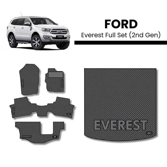 Ford Everest Full Set - 2nd - 3rd Row Interior Mat