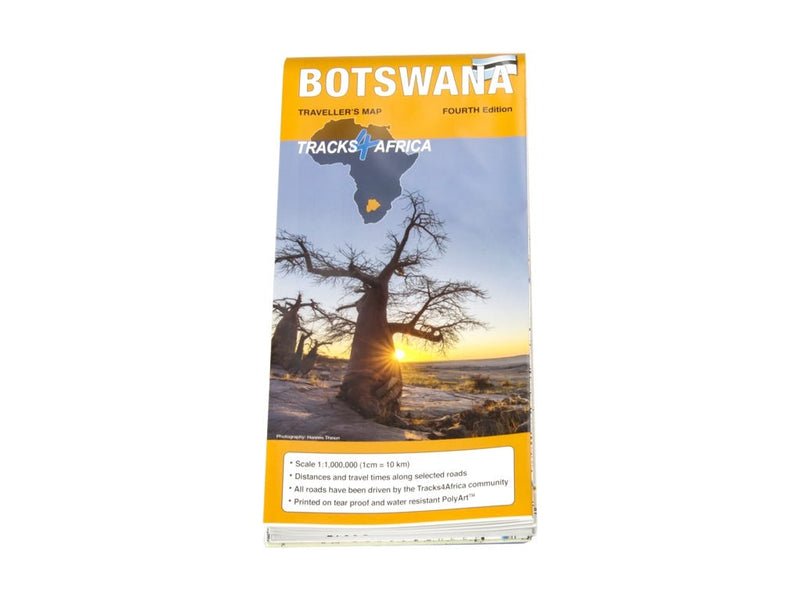 Botswana T4A Map - by Tracks 4 Africa