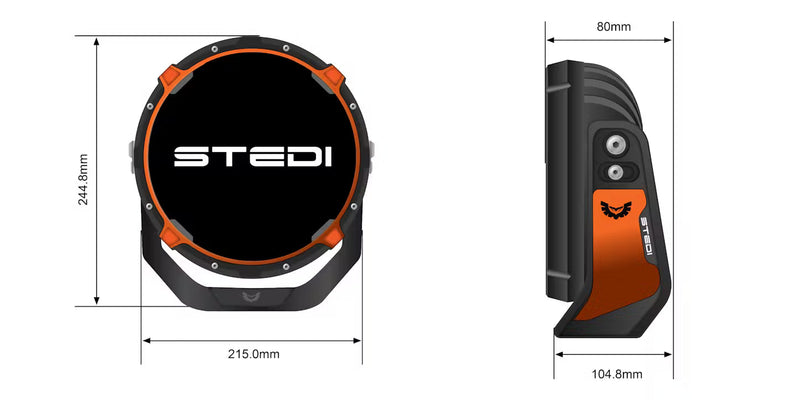 STEDI Type-X Pro Plus 8.5" DRL Spotlight Set