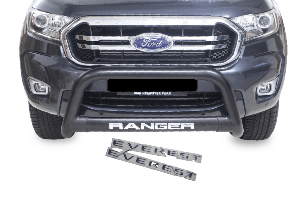 Ford Everest Black Stainless Steel Nudge Bar - Alpha Accessories (Pty) Ltd