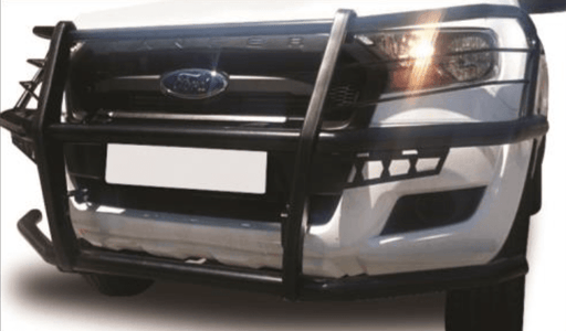 Ford Ranger Black Coated Fullface Bullbar - Alpha Accessories (Pty) Ltd