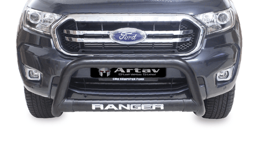 Ford Ranger Black Stainless Steel Nudge Bar - Alpha Accessories (Pty) Ltd