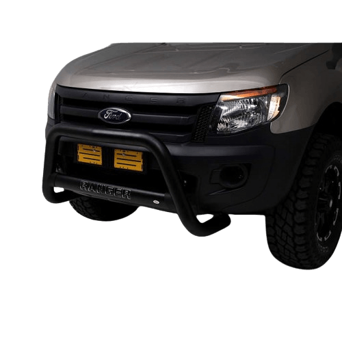 Ford Ranger T6 Black Stainless Steel Nudge Bar - Alpha Accessories (Pty) Ltd