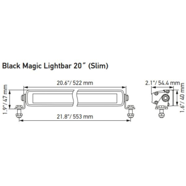 Hella Black Magic LED Slim Light Bar 20’’ - Alpha Accessories (Pty) Ltd