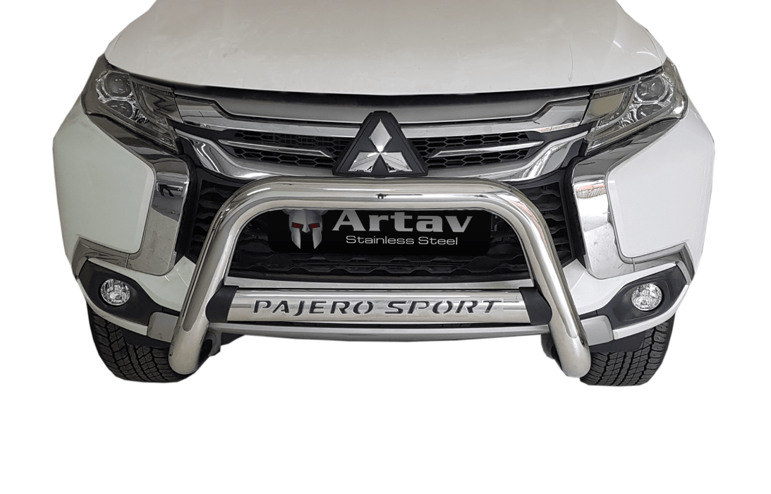 Mitsubishi Pajero Sport Stainless Steel Nudge Bar - Alpha Accessories (Pty) Ltd