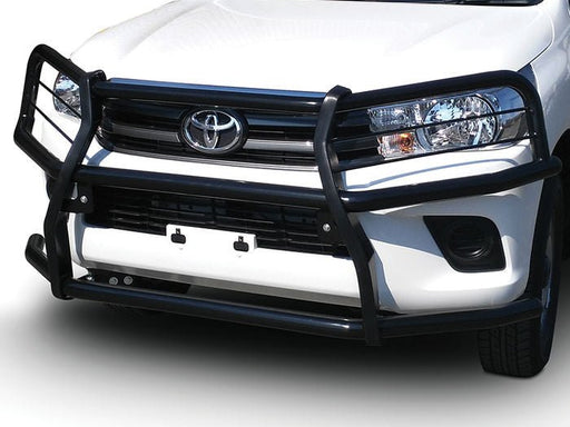 Toyota Hilux Black Coated Fullface Bullbar - Alpha Accessories (Pty) Ltd