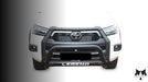 Toyota Hilux Legend Black Stainless Steel Oval Nudge Bar 2020+ - Alpha Accessories (Pty) Ltd