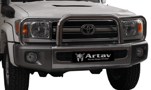 Toyota Land Cruiser 70 Series Stainless Steel Grill Guard 2010+ - Alpha Accessories (Pty) Ltd