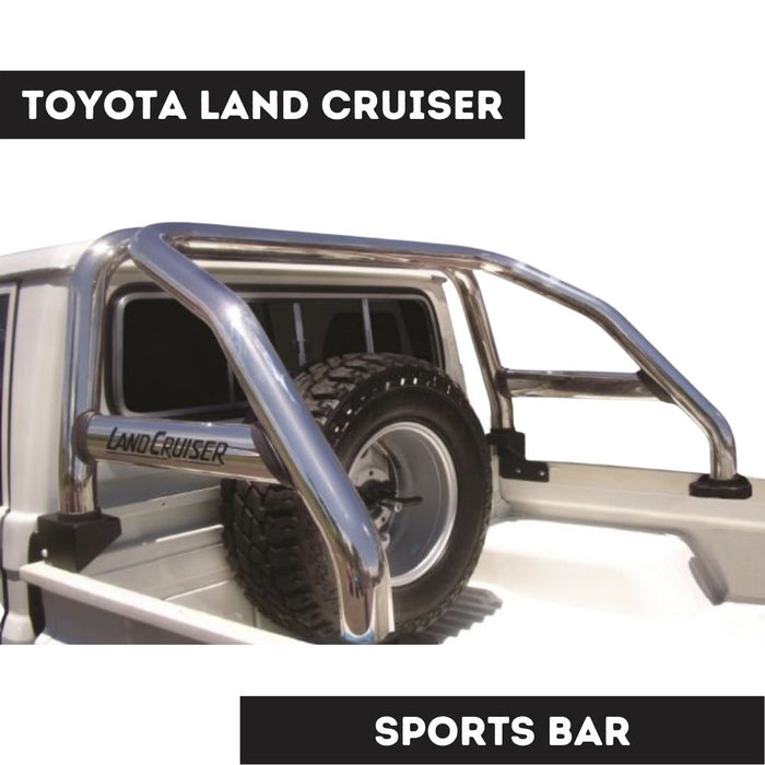 Toyota Land Cruiser Stainless Steel Sports Bar - Alpha Accessories (Pty) Ltd